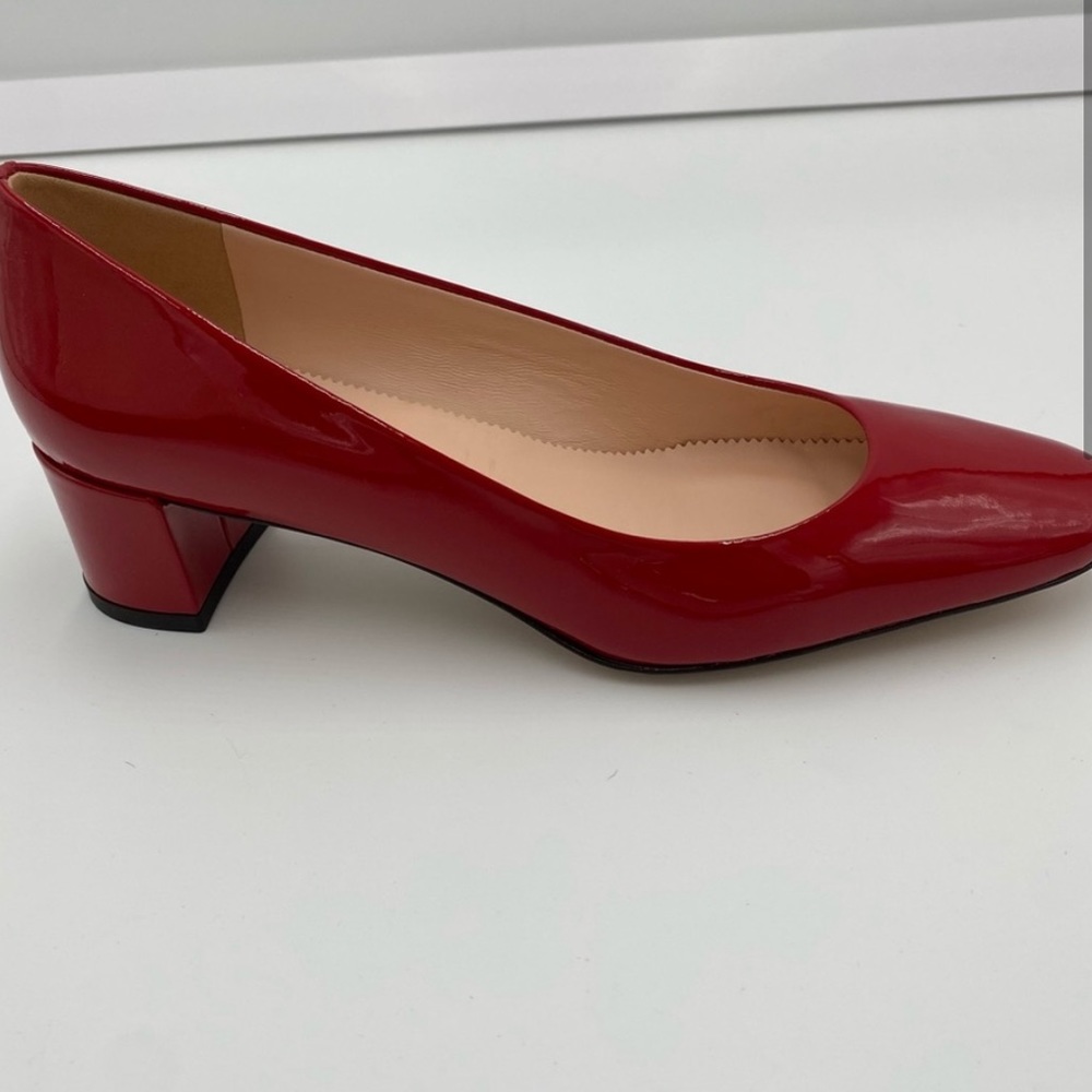 J.Crew Red Patent Classic Block Heel Pump Size 8.5
